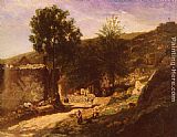 Entree De Village by Charles-Francois Daubigny